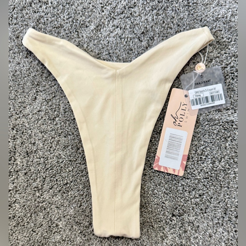 OH POLLY!-nwt-Swimsuit Bikini Bottom-Sz.M- Cream